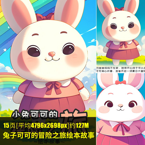兔子可可的冒险之旅绘本故事儿童绘本PDF电子版幼儿园早教阅读JPG