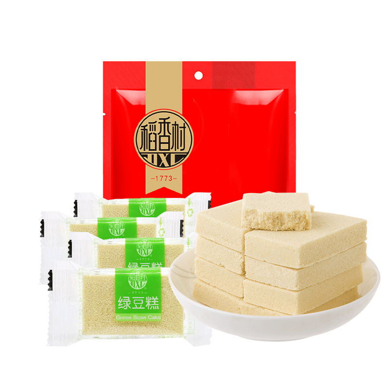 稻香村绿豆糕500g散装袋装独立包装传统糕点心零食小吃绿豆饼