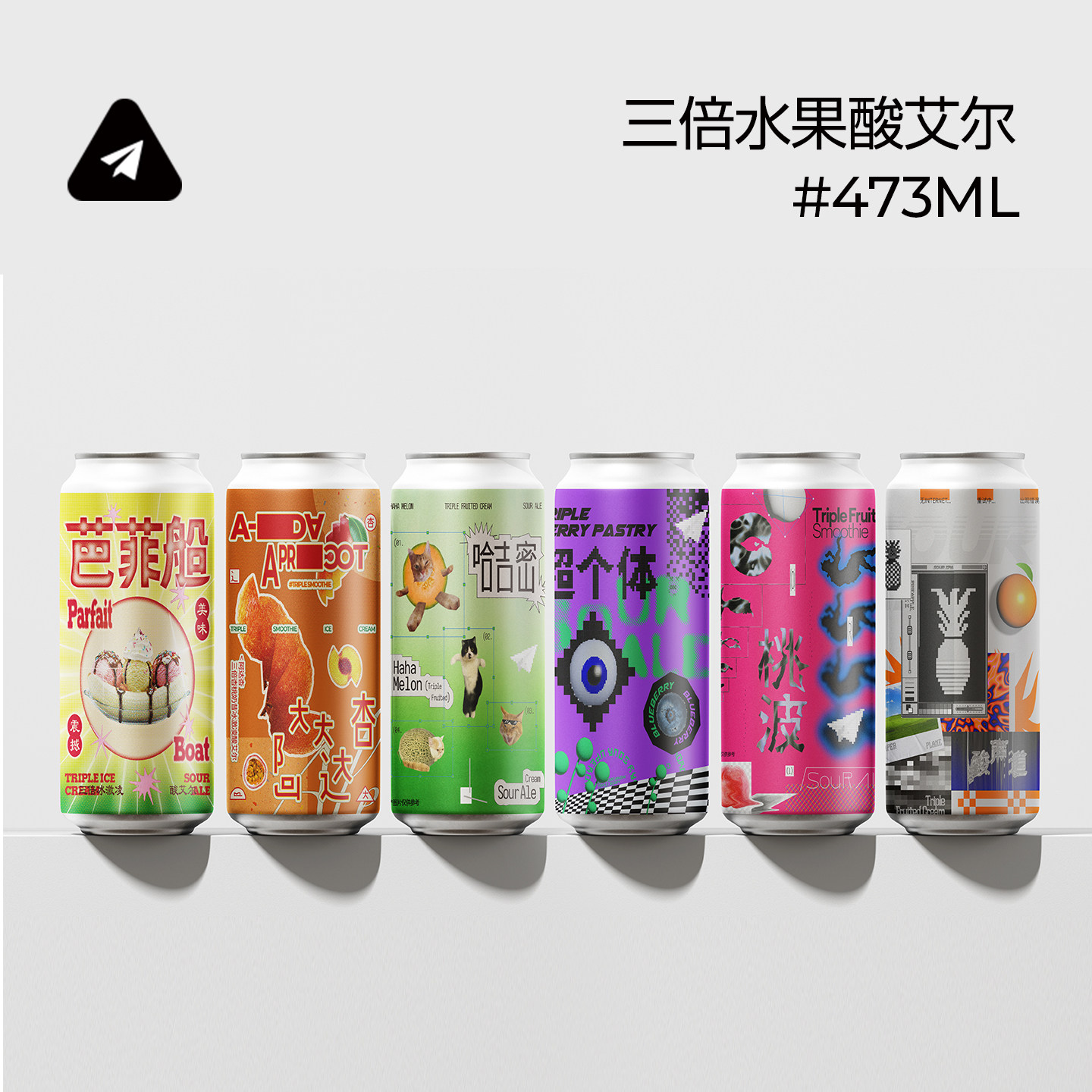 超个体酸声道桃波哈吉密芭菲船阿达杏酸艾尔组合果泥啤酒473mL