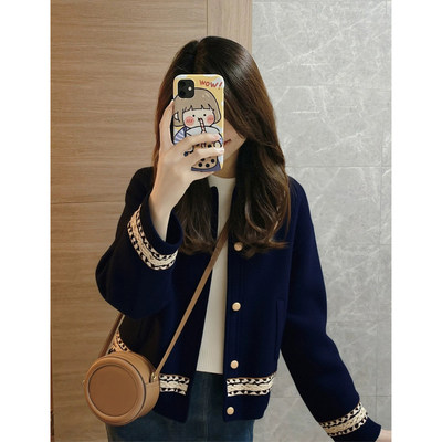 2025新款爆款藏蓝色小香