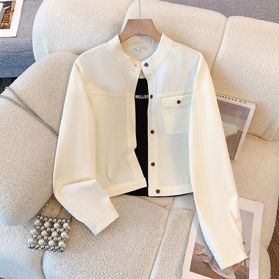 休闲工作服牛仔外套女春