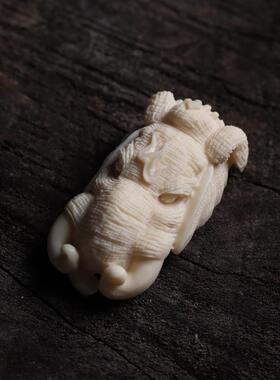 大象神无形鹿角雕刻生肖守护神本命佛吊坠男女项链配饰品手把挂件