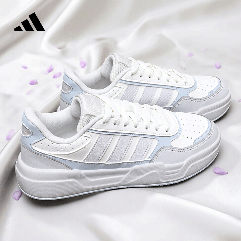 adidas阿迪达斯小白鞋女鞋低帮透气轻便百搭运动休闲板鞋KI1499