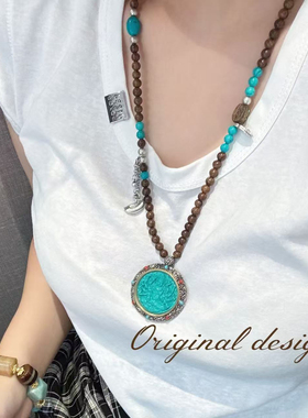 扎基拉姆藏式吊坠项链复古个性时尚大气民族风百搭显白吊坠项链