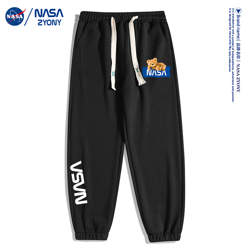 NASA联名裤子春秋款潮ins百搭束脚休闲长裤秋季运动卫裤男女同款