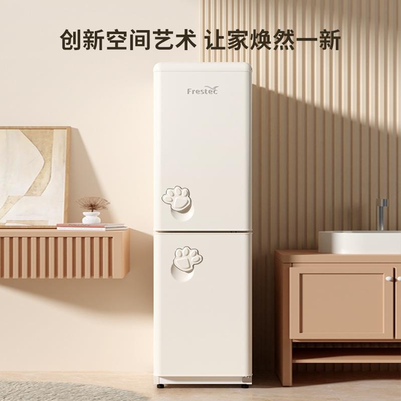 新.飞BCD-185K2AT-X/160/175升小型双门冰箱复古家用独特小型冰箱