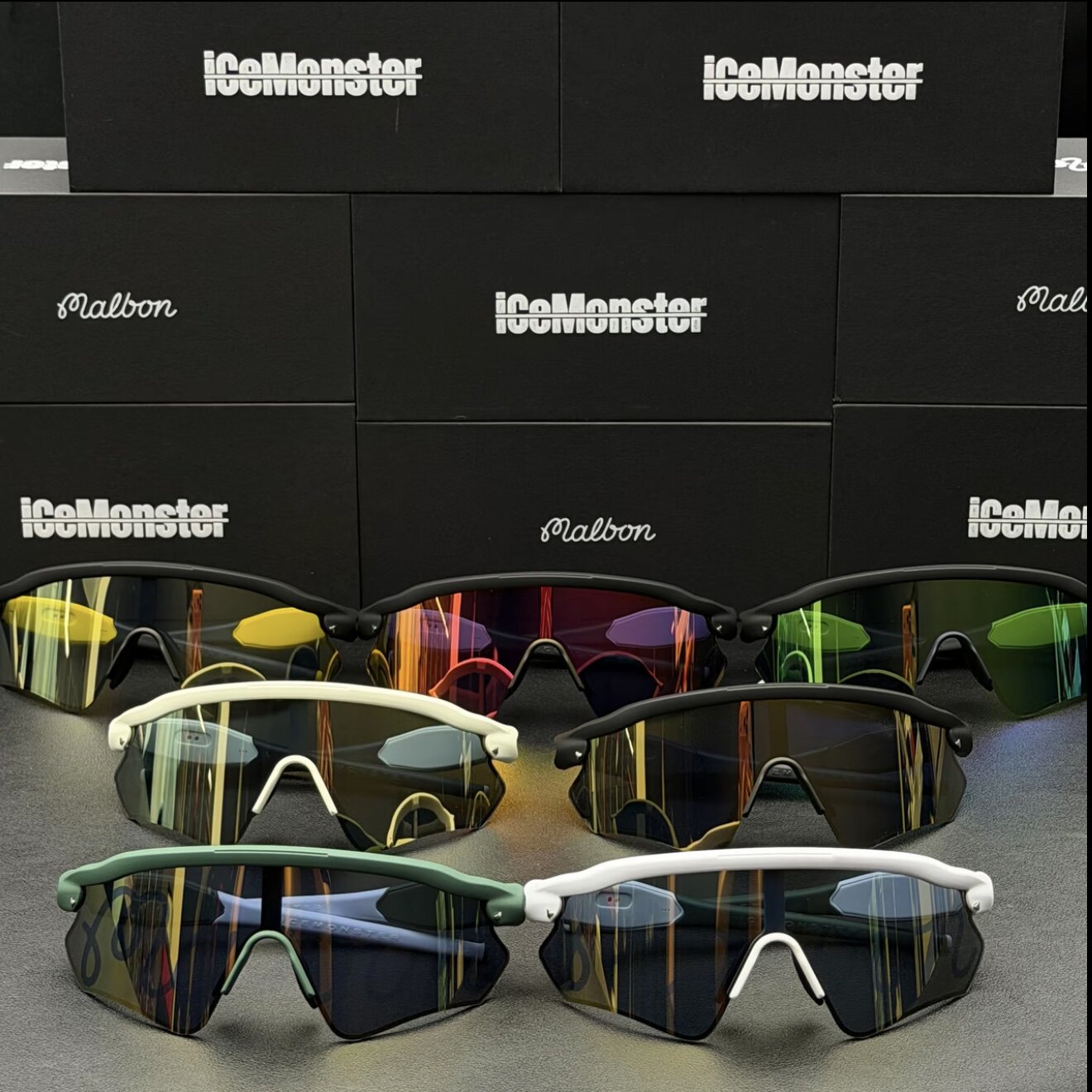 แว่นกันแดดกอล์ฟแบรนด์ร่วม Icemonster×Malbon แว่นตาอัจฉริยะแบบกรอบครึ่งหนึ่ง เหมาะสำหรับใช้ในสนามกอล์ฟหรือออกงานกลางคืน