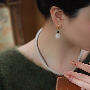 SUMOJEWEL《珠圆玉润》新中式复古文艺气质感小清新精致耳环