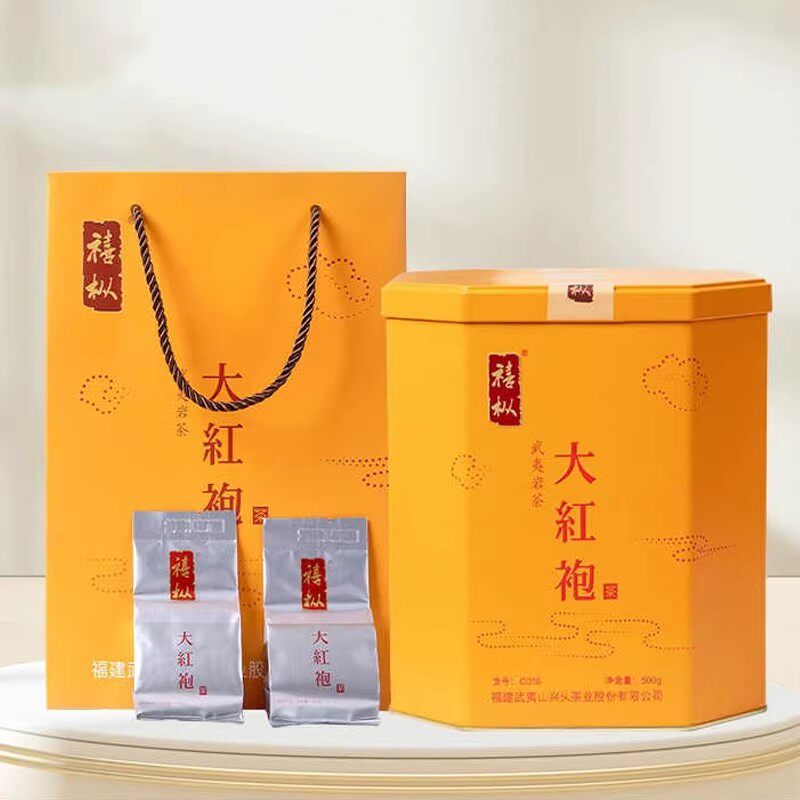 兴久禧枞大红袍C016武夷山岩茶小泡装浓香乌龙茶500g一斤送礼罐装