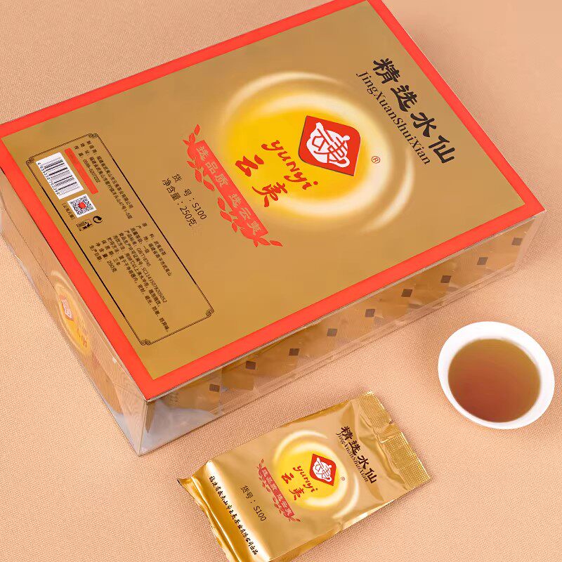云夷 S100 精选水仙 武夷岩茶 浓香型回甘 乌龙茶 小泡简包装盒装