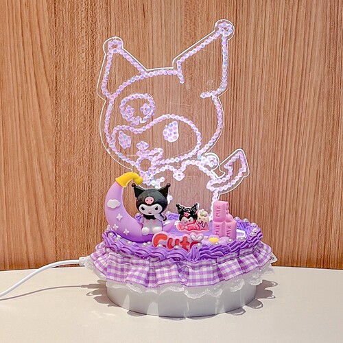 手工DIY奶油胶3D小夜灯