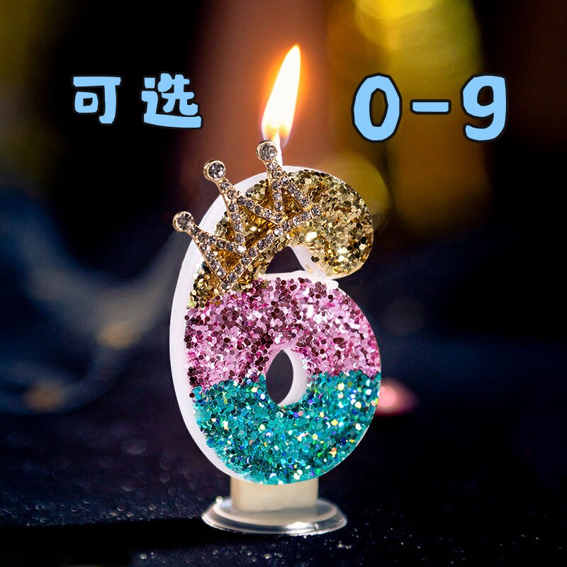 数字蜡烛3儿童8可爱4卡通7生日蛋糕插件造型装饰品6岁5派对用品9