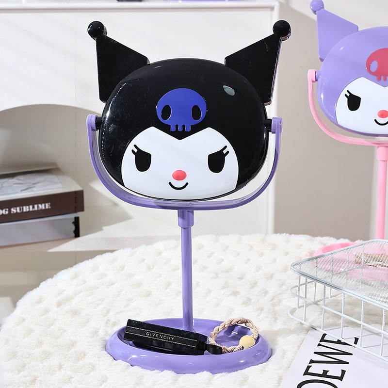 酷洛米台式镜桌面高支架化妆镜子可爱摆件造型库洛米单面镜可旋转