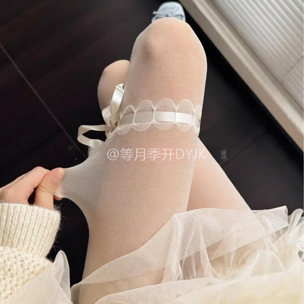 JK米白色薄款丝袜纯欲性感黑丝