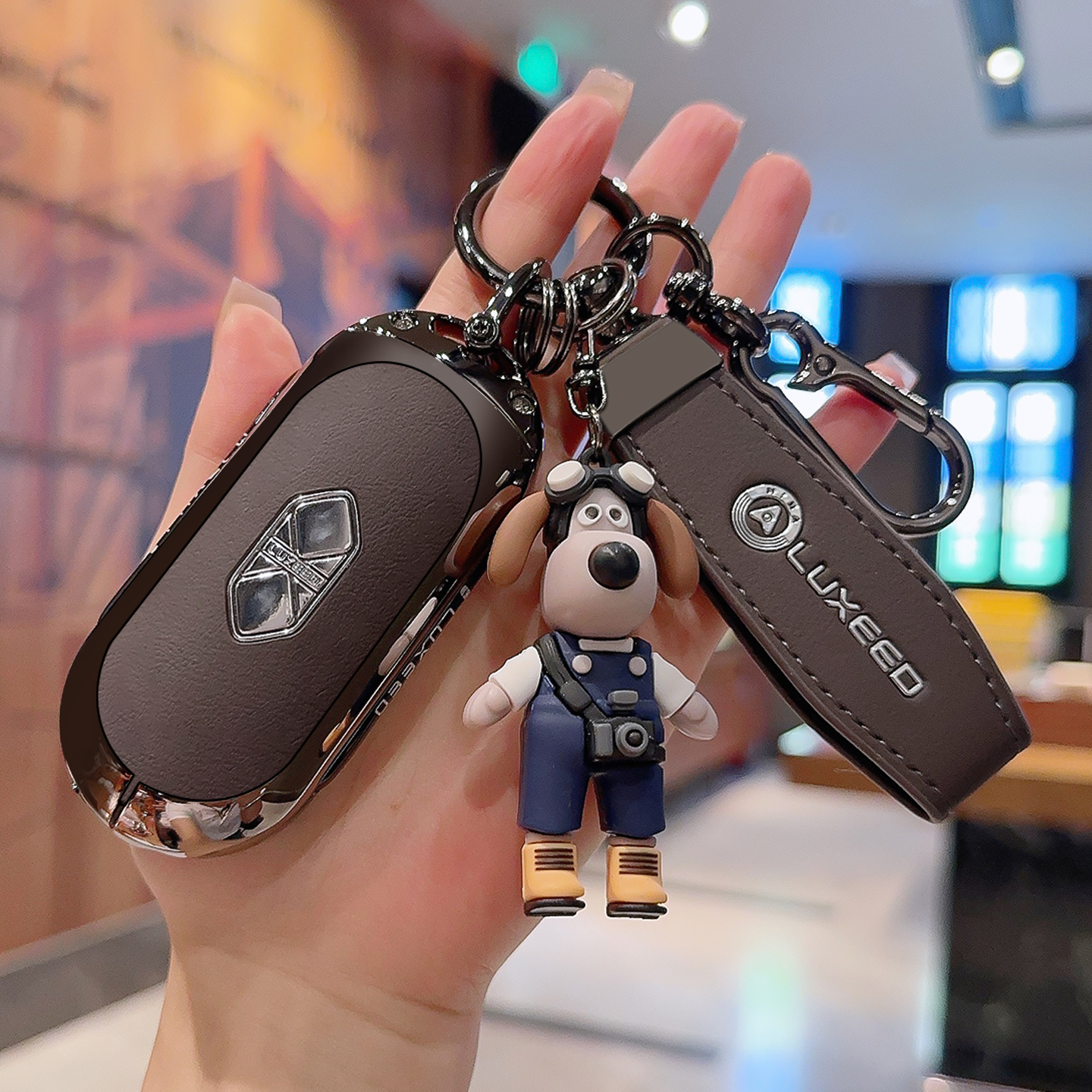 合金真皮高端轻奢智界钥匙套