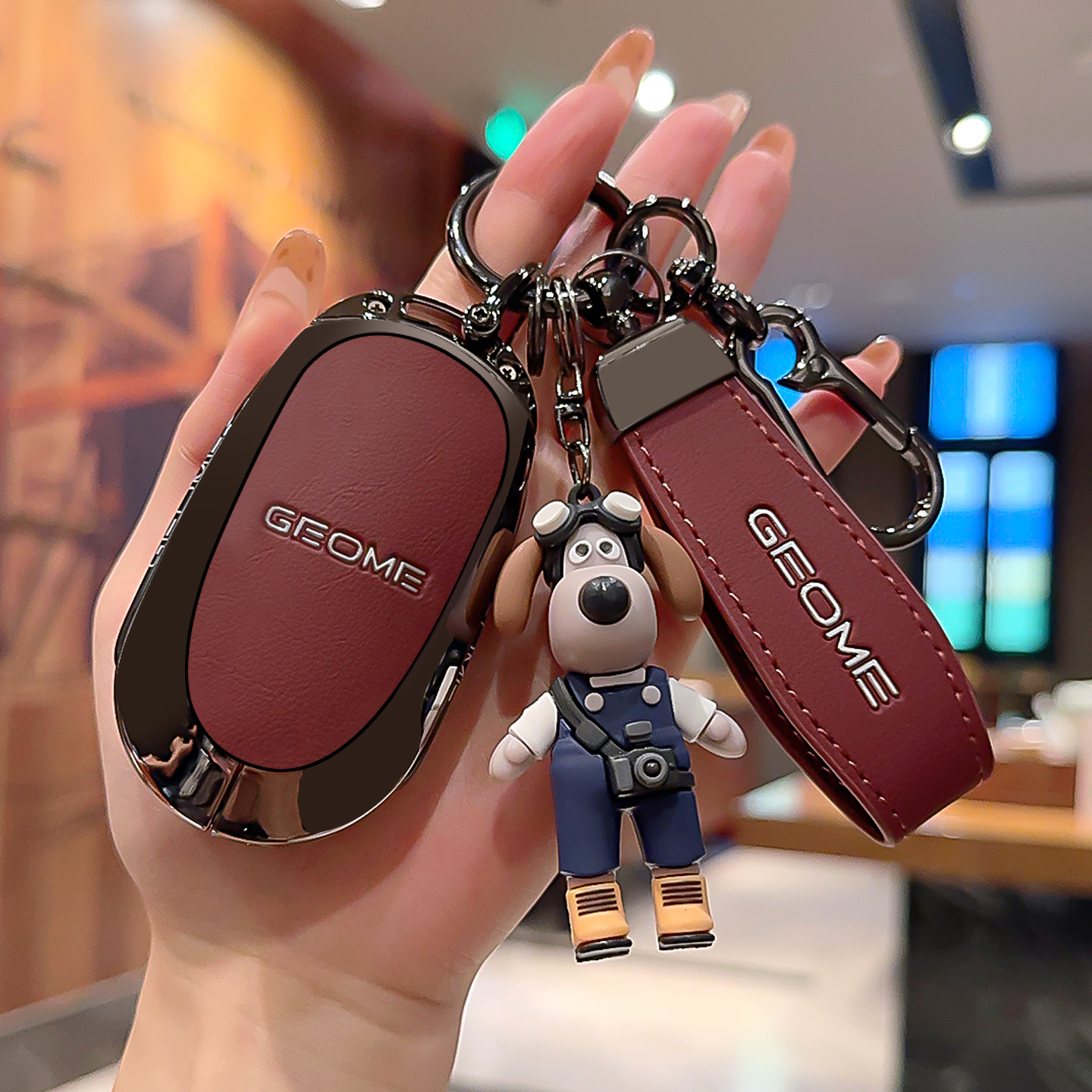 合金真皮高端轻奢星愿钥匙套