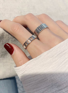 情侣戒指开口ins时尚个性情侣