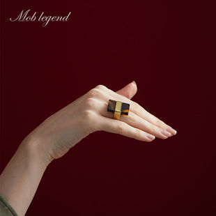 欧美高级感戒指女不掉色食指戒夸张大个性复古气质简约时尚潮人