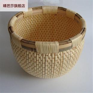 藤编 手工柳条笆斗 米斗民间工艺柳编家用传统编织栲栳 竹筐 竹篮