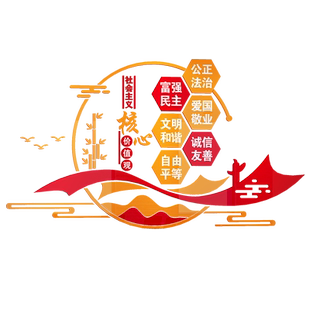 社会主义核心价值观墙贴标牌文化墙宣传栏支部党建党员活动室装饰