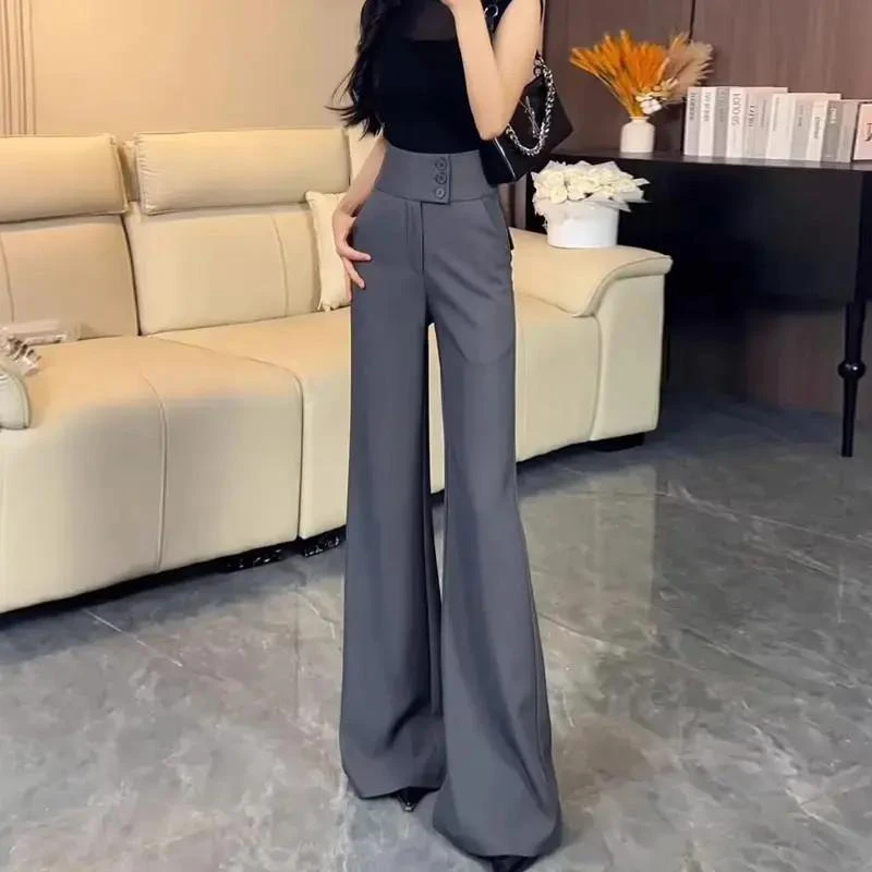 伽倩专柜正品高级感灰色微喇图片