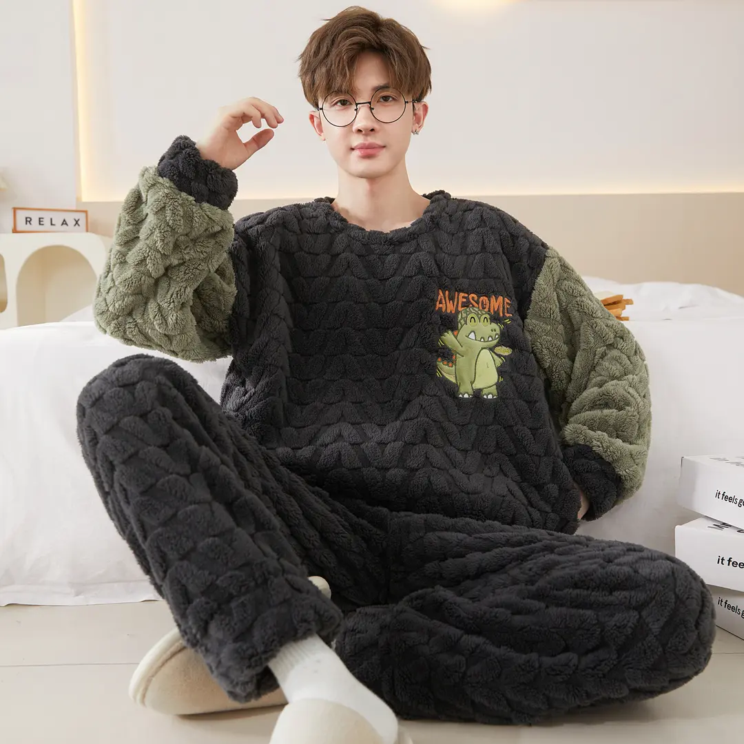 米兰春天家居服男士睡衣冬季套装