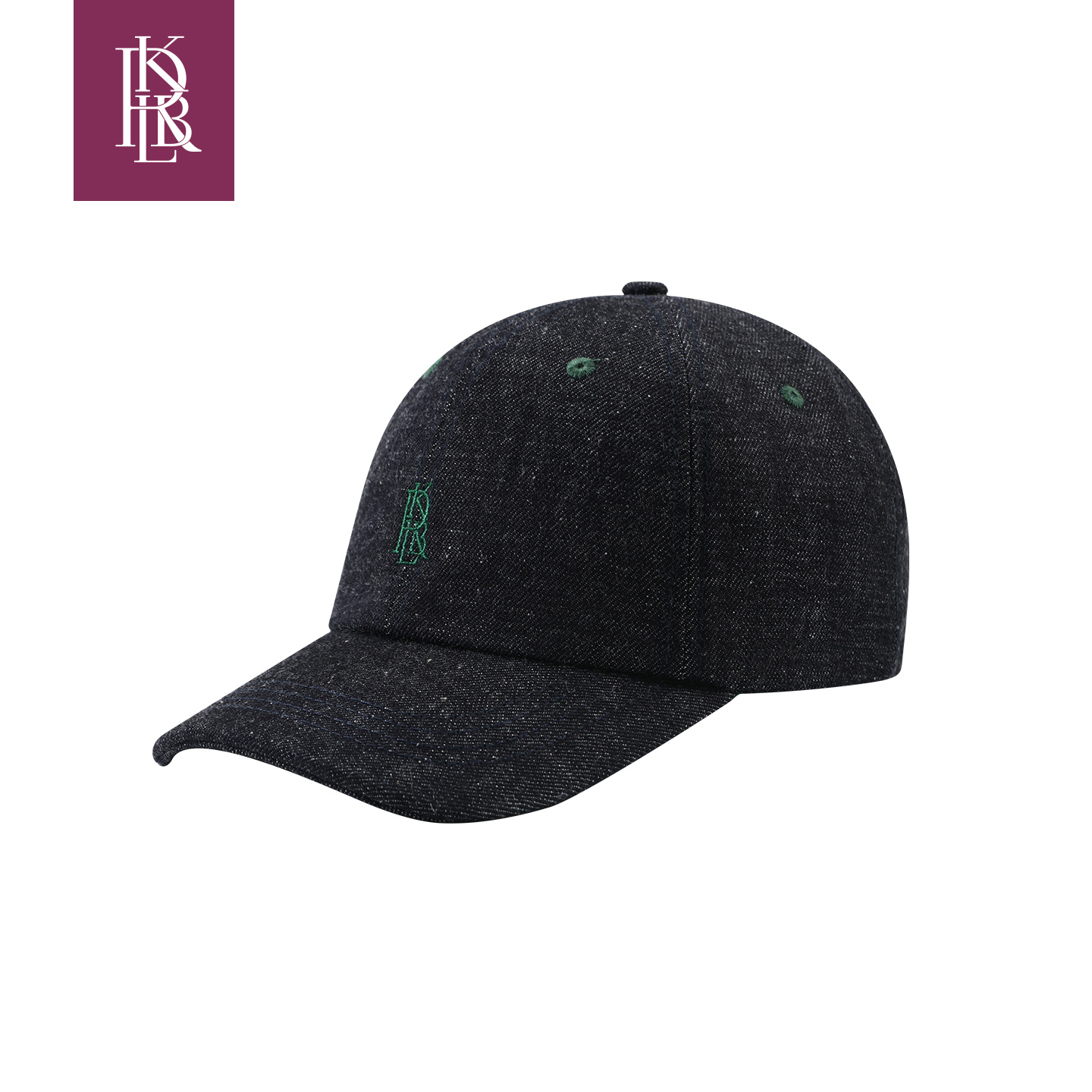 日本冈山重磅粉耳绳染牛仔棒球帽