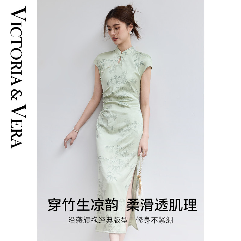 夏季年轻款旗袍连衣裙女2025新款中国风气质优雅修身显瘦中长裙子