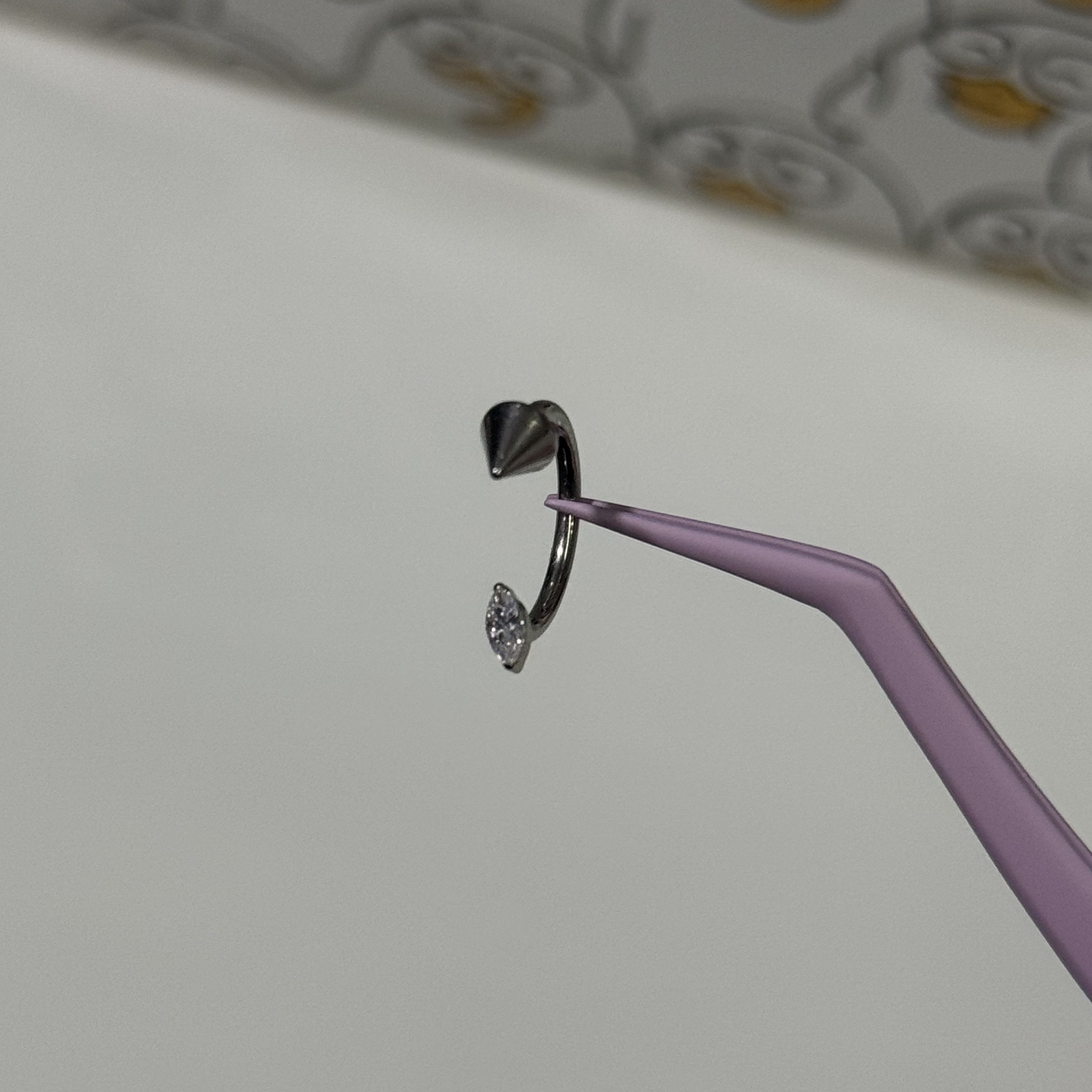 唇环钛合金马蹄环耳骨环耳环M0.9牙口内螺旋CZQY 10085,饰品/流行首饰/时尚饰品新,唇环/唇钉,淘宝优惠券,粉丝福利购,淘宝优惠卷