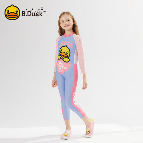 B.Duck儿童泳衣女童秋冬温泉