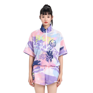 B.Duck分体泳衣女显瘦遮肚保守三件套泡温泉海边度假大码游泳套装