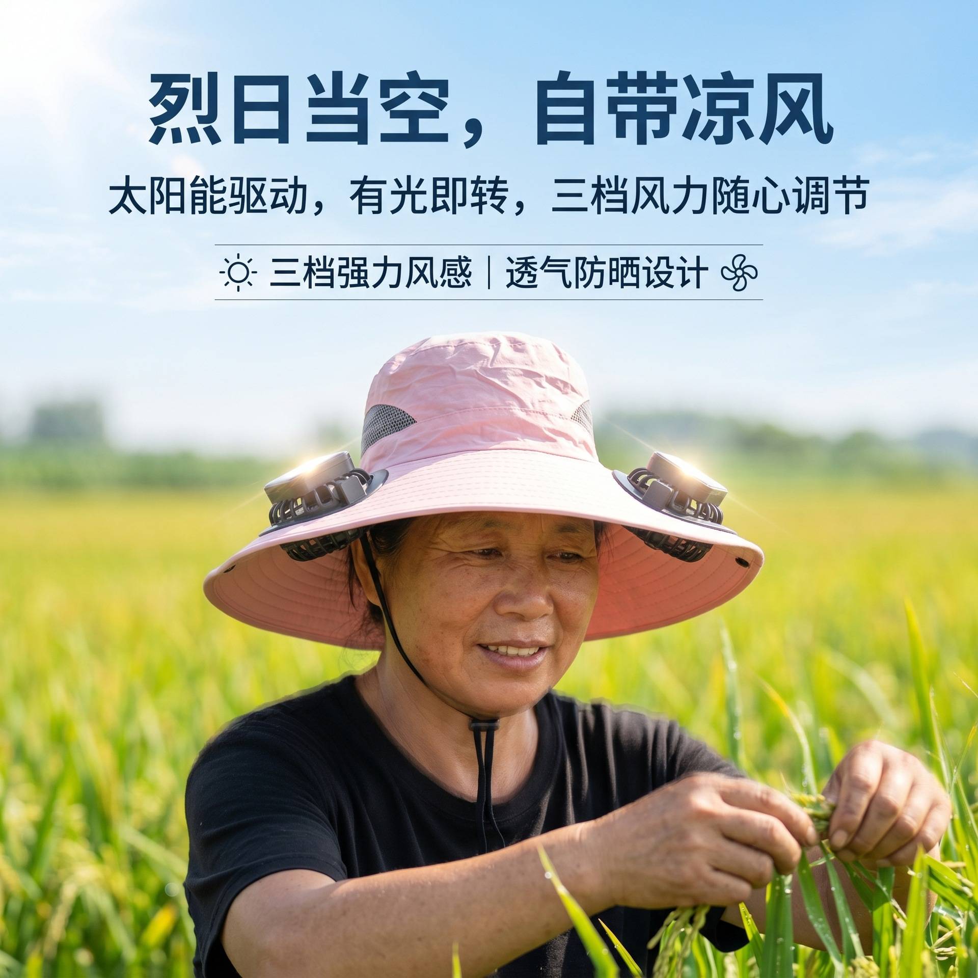 太阳能可充电长续航防晒遮阳专为