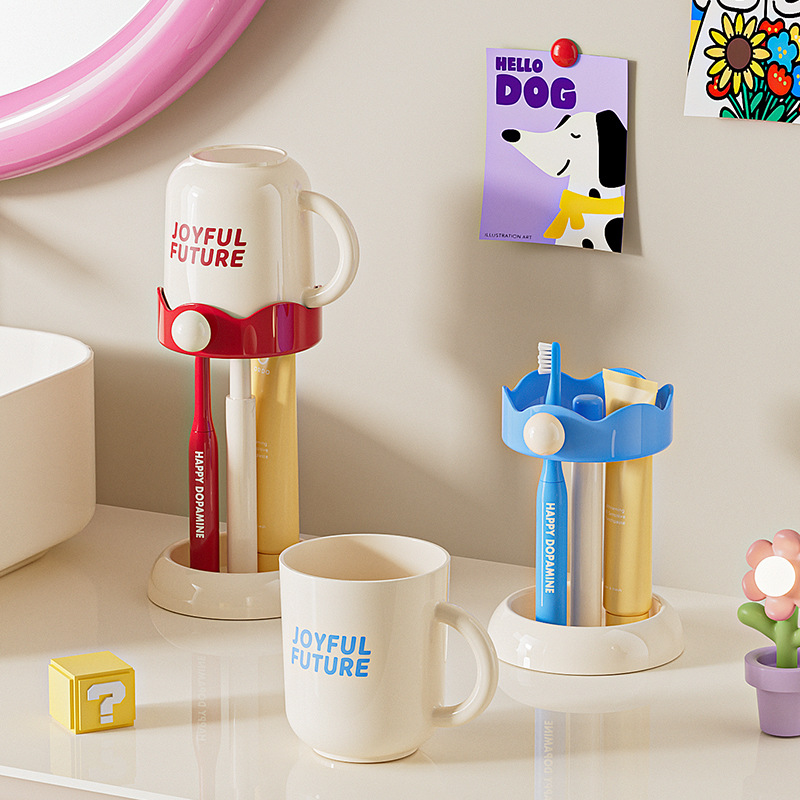 漱口杯牙刷置物沥水杯架