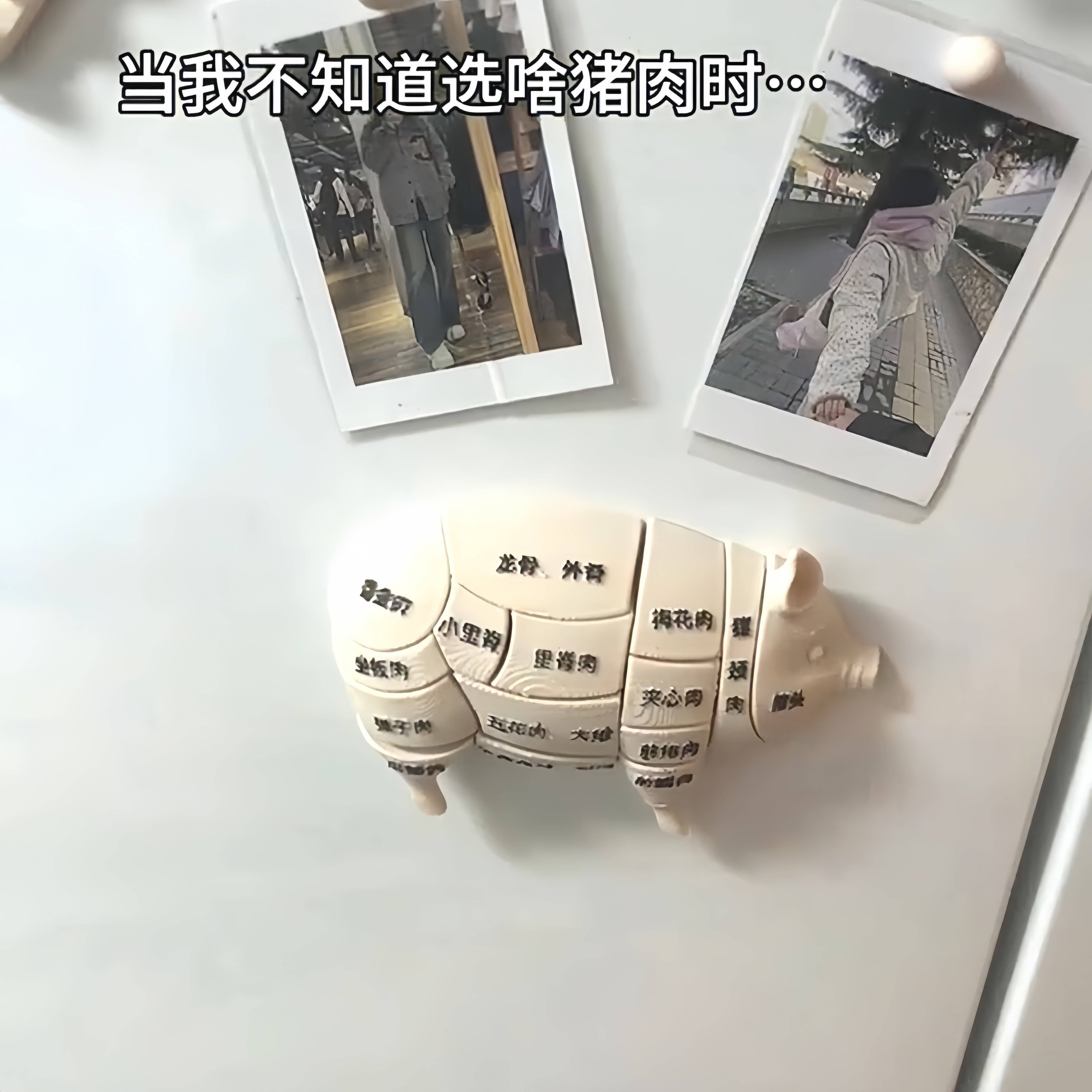 猪肉分割冰箱贴创意趣味模型烹饪