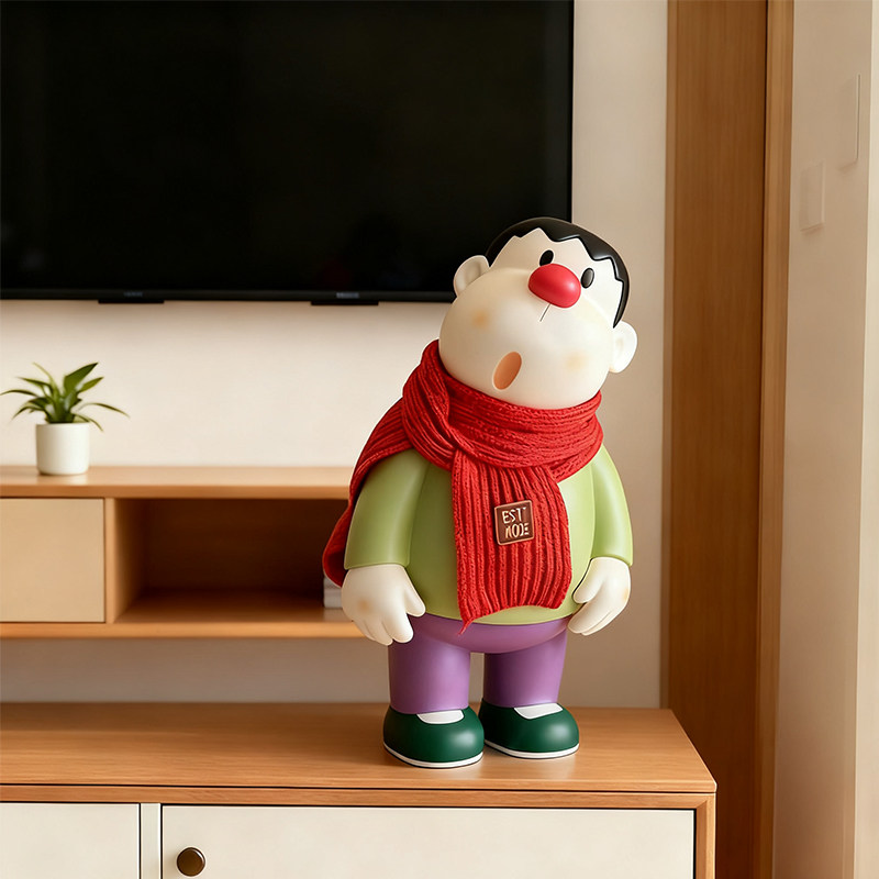 45cm大号歪头胖虎手办摆件客厅电视柜台面装饰品送礼温馨治愈高级,家居饰品,装饰摆件,淘宝优惠券,粉丝福利购,淘宝优惠卷