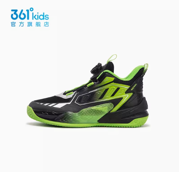 商超同款361度男童篮球鞋旋钮扣24秋比赛战靴青少年运动鞋1102