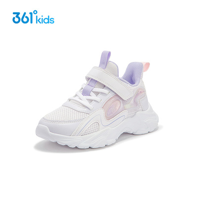 商超同款361度女童网面跑步鞋新品秋季防滑中小童粘扣运动鞋4815