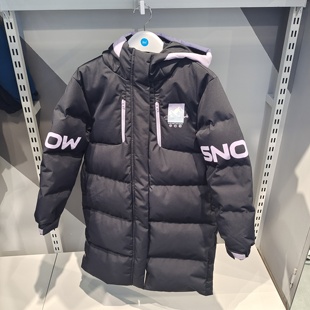 商超同款361度童装正品女童中大童24冬季新款中长款时尚羽绒服多