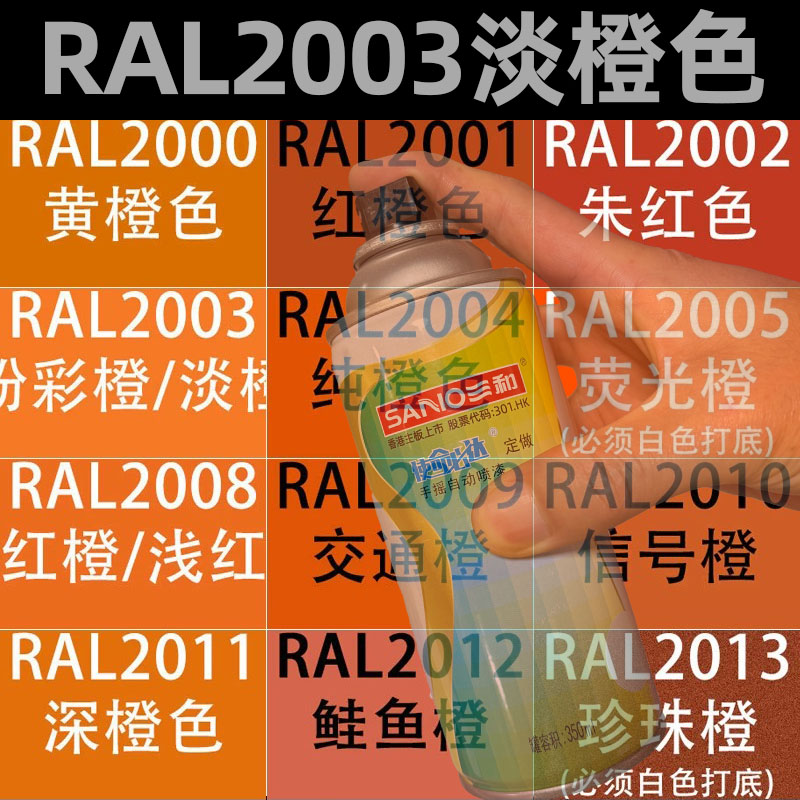 三和定做手摇自动喷漆RAL2003淡橙色ral2004/2005金属漆防锈家具