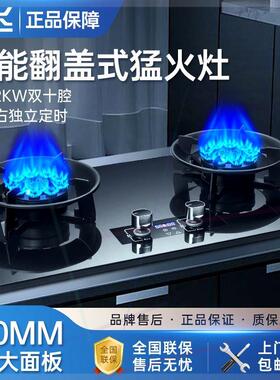 燃气灶家用双灶翻盖魔碟灶嵌入式天然气液化气台式猛火煤气灶
