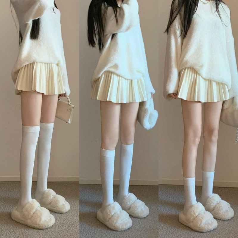 过膝压力瘦腿高筒黑色长筒袜女春夏秋2023新款韩版百搭jk小腿袜子