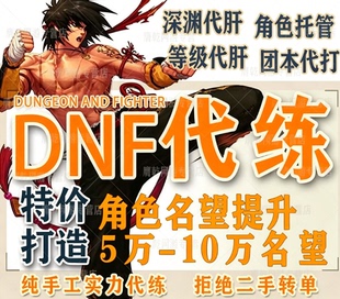dnf端游代练代肝地下城与勇士等级战令团本名望深渊装备疲劳托管