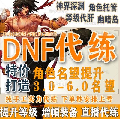 dnf代练代肝地下城与勇士110升等级战令团本名望深渊装备疲劳托管