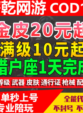 使命召唤cod19代练代肝代打皮肤等级通行证黄金猎户战区2武器箱