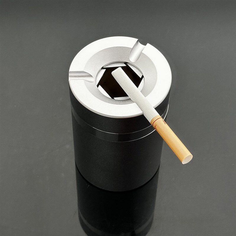 速发X改装专用旋转防烟灰飞自动灭太空铝高档车载烟灰缸汽车用品