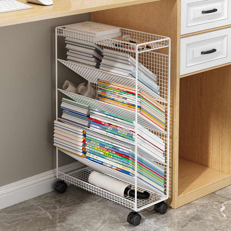 速发书桌下收纳箱书可子带滑轮移箱动装放高中学生教室用神器