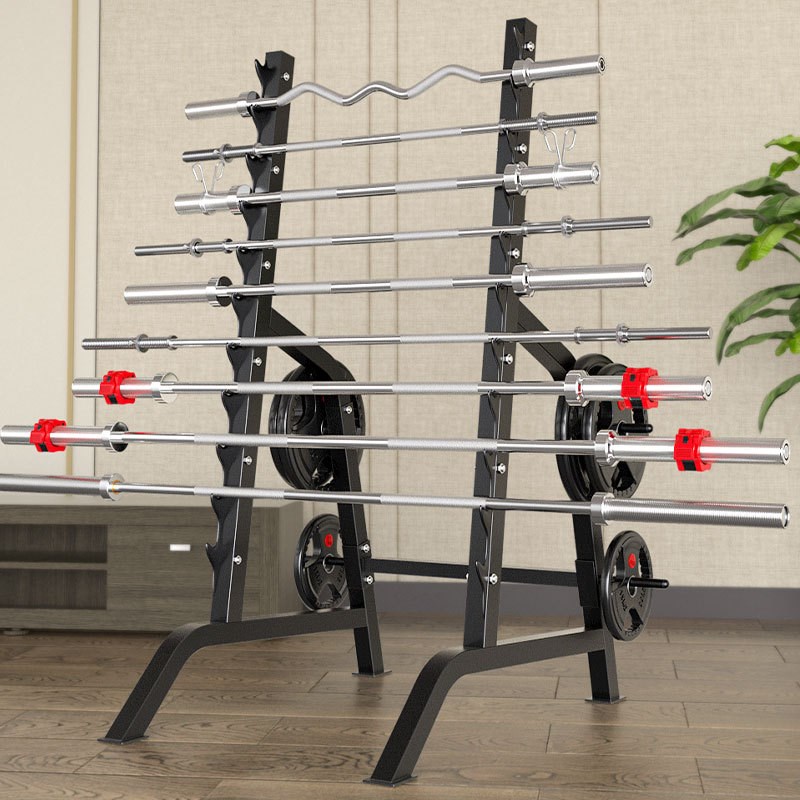 速发家用举重杠铃杆哑铃杆奥杆小孔渐远卧素行杠缟推硬拉杠铃杆百