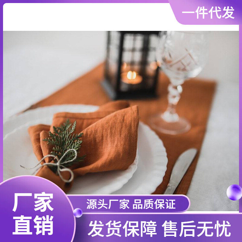 现货速发1P2R质感小件 亚麻餐巾西餐布茶巾 欧美格调餐厅实用主义