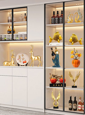 速发招财轻奢礼档酒柜装柜品摆件家居客厅玄关电视饰乔迁新房高物