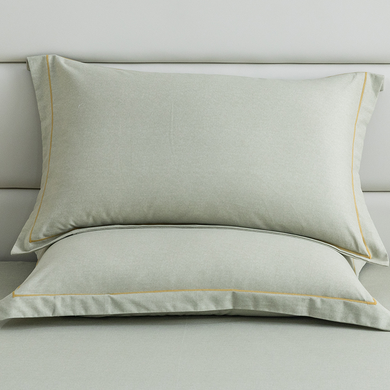 速发纯4磨毛枕套一对装家用秋冬冬季加厚棉8x74全年枕头套202棉新